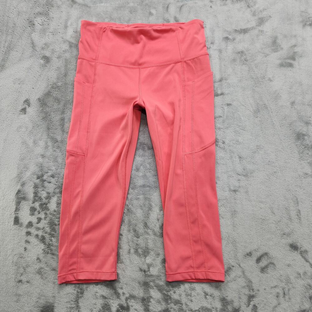 Athleta Leggings Womens S Pink Ultimate Stash II Crop Pockets Workout High Rise